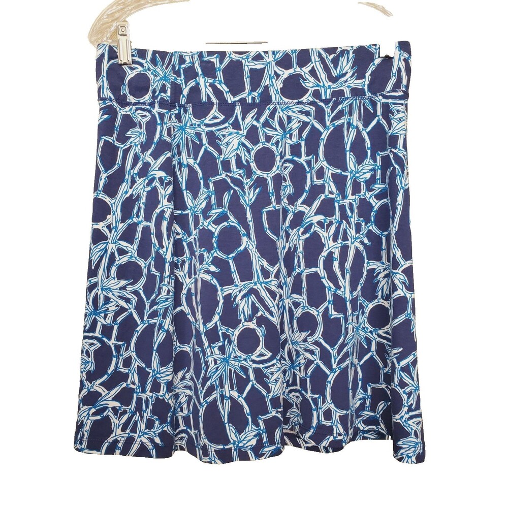 Lilly Pulitzer Brenna Pull-On Skirt in High Tide Lucky Bamboo Jersey Knit Size M